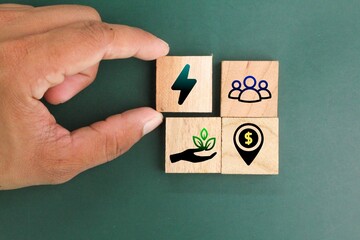 Four pillars of the National Green Technology Policy. energy, social, environment and economy. ESEE letter 