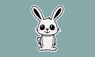 Fototapeta na wymiar Free vector cute rabbit cartoon character collection