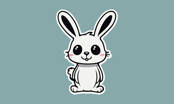 Free vector cute rabbit cartoon character collection