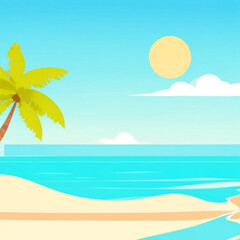 beach, sea, summer, sand
landscape, nature, tree, travel, AI, generation, creation, sand, water