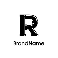 Modern Initial R Plumbing Logo