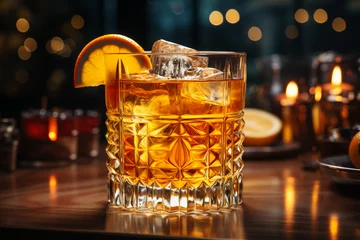 Deurstickers Old Fashioned cocktail  © Іван Белей