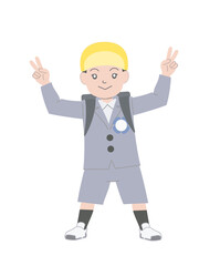 学校　小学一年生　入学式　男の子