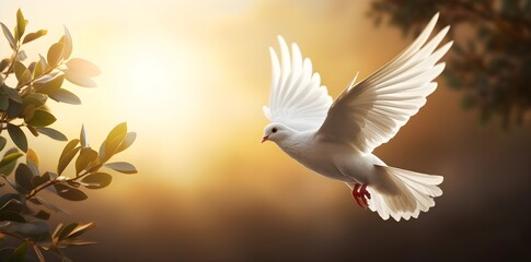 white dove or white pigeon, Holly spirit, international day of peace