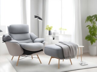 Scandinavian Apartment Elegance Sofa and Recliner Chair in Interior Design