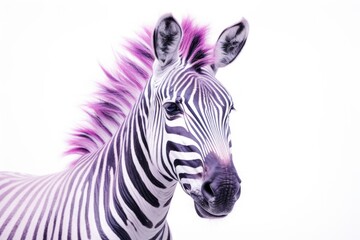 Zebra drawing colorful background