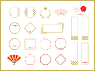 お歳暮・冬ギフトの和風フレームとあしらいセット