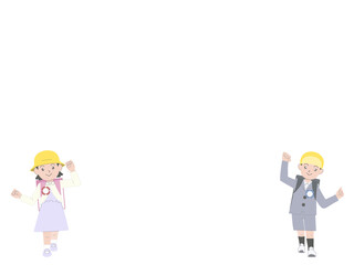 学校　小学一年生　入学式　コピースペース