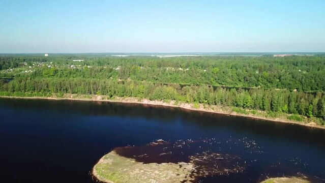 Quarry and Western Dvina River in Ruba