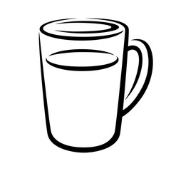 Cup of tea. Illustration of traditional drink.