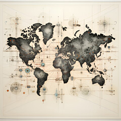 世界地図｜world map　Generative AI