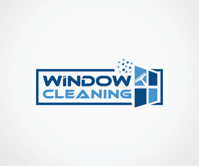 Vector window cleaning logo design template