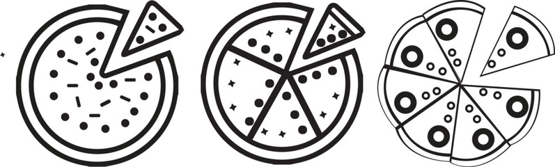 Pizza icon modern vector style