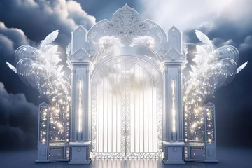 Foto op Aluminium Warm and feel good heaven gate. Generative AI © itchaznong