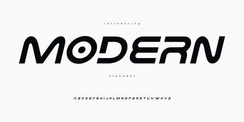 Modern Italic Oblique Clean Futuristic Elegant Unique Sans Serif Font Alphabet Typeface Typography	

