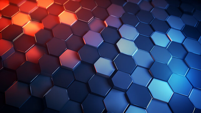 Free photo geometric hex backgrounds for networking