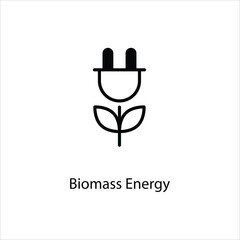 Biomass Energy icon for industry collection Vector stock illustration