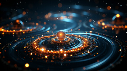 Obraz premium Celestial Dance: Artistic Swirls Inspired by Cosmic Choreography