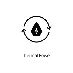 Thermal Power icon for industry collection Vector stock illustration