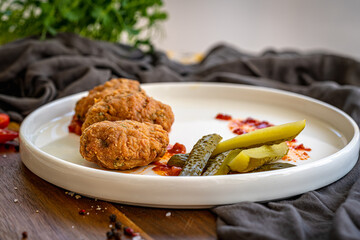 Food photography, lunch menu, traditional kitchen