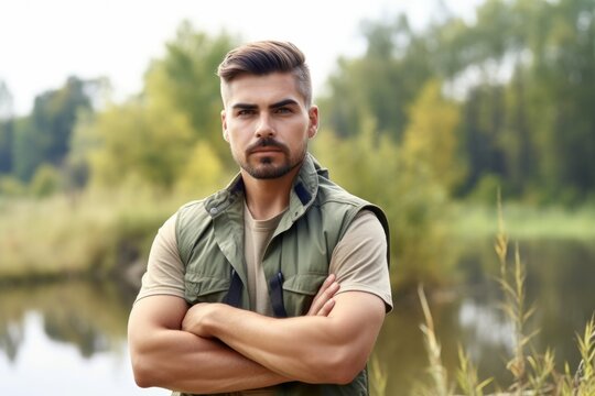 shot of a young male nature conservationist standing with his arms crossed while working outdoors