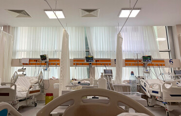 ICU ward in hospital. Intensive care unit