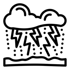 thunderstorm rain icon
