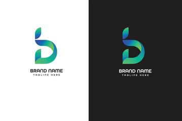 D letter modern logo 