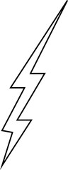 Lightning line icons. Thunderbolts icons isolated. Vector illustration.