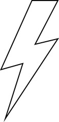 Lightning line icons. Thunderbolts icons isolated. Vector illustration.