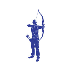 Archer vector illustration design. Archer Silhouette. Archer Sport design template.