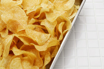 homemade potato chips (crisps)
