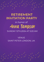 Happy retirement party invitation

