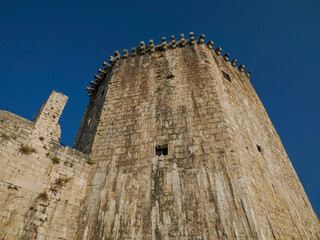 Castle of Trogir medieval town in Dalmatia Croatia UNESCO World Heritage Site Old city and building detail
