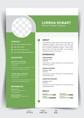 Modern Resume and Cover Letter Layout Template for Job Applications