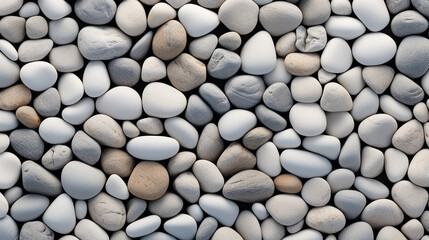 A seamless texture of natural grey stone pebbles emerges, forming a beautiful and serene backdrop. 