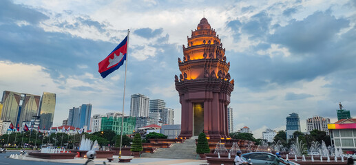 Independence Monument of Cambodia - obrazy, fototapety, plakaty