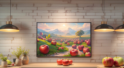 可愛いリンゴのイラスト