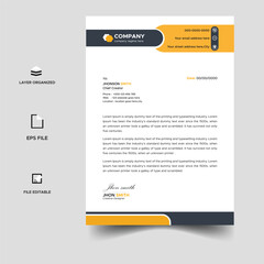 modern business  letterhead Template Vector Design