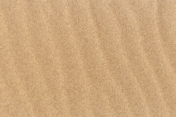 Golden sand background, beach top view.