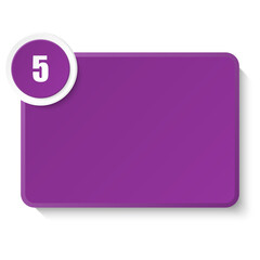 Square box for text with number 5