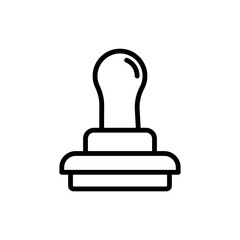 rubber stamp sign symbol vector glyph color icon