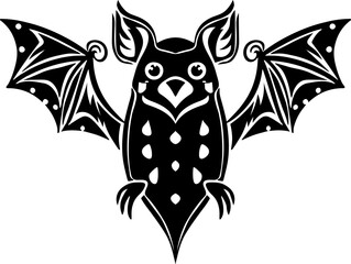 Halloween bat silhouette illustration.