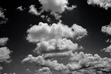 Single white cloud isolated on black background and texture. brush background.