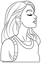 Woman closing eyes kissing