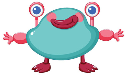 Cute Alien Monster Cartoon Character Illustration