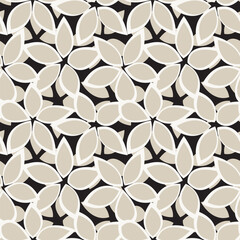 Neutral Colour Floral Seamless Pattern Design