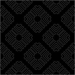 A repeat pattern of white dots on a black background. Simple texture for posters, sites, business cards, covers, labels mockup.