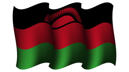 malawi waving flag design vector illustration