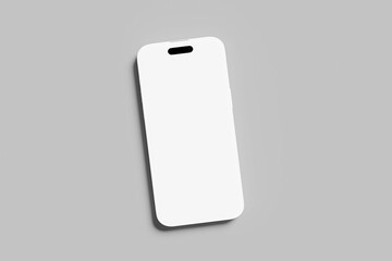 Realistic smartphone mockup. mobile phone vector with blank screen isolated on white background, phone different angles views. Vector illustration